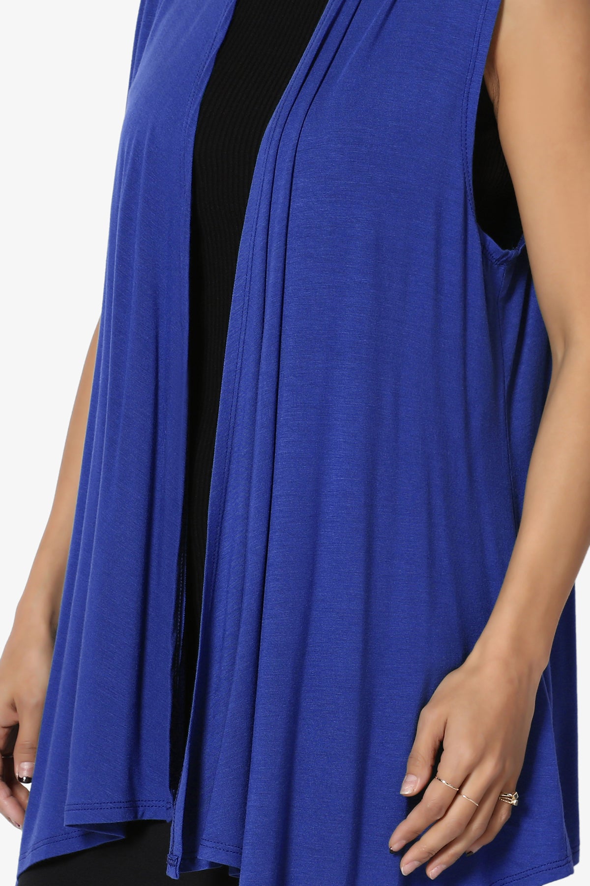 Danna Draped Jersey Vest ROYAL BLUE_5