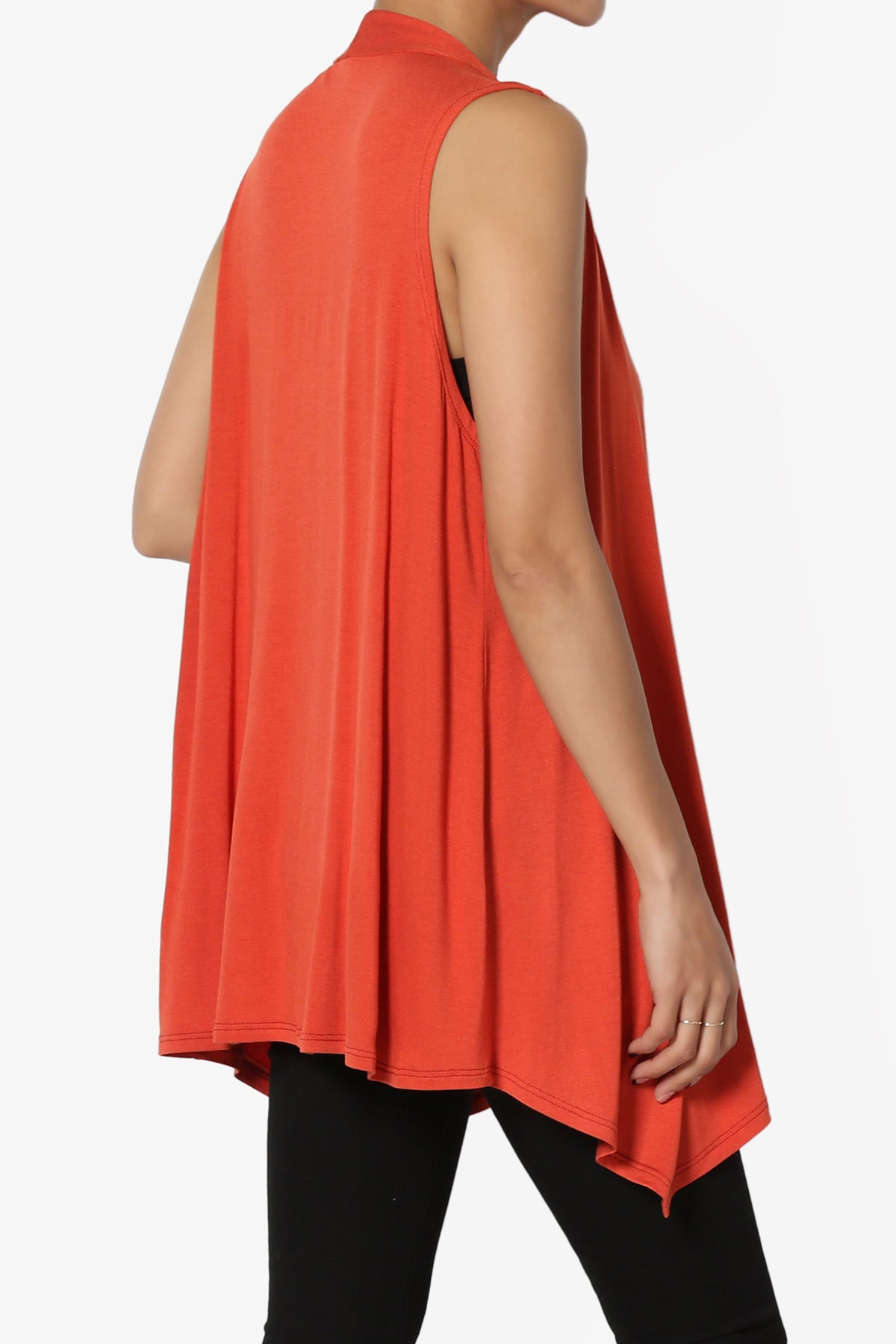 Danna Draped Jersey Vest RUST_4