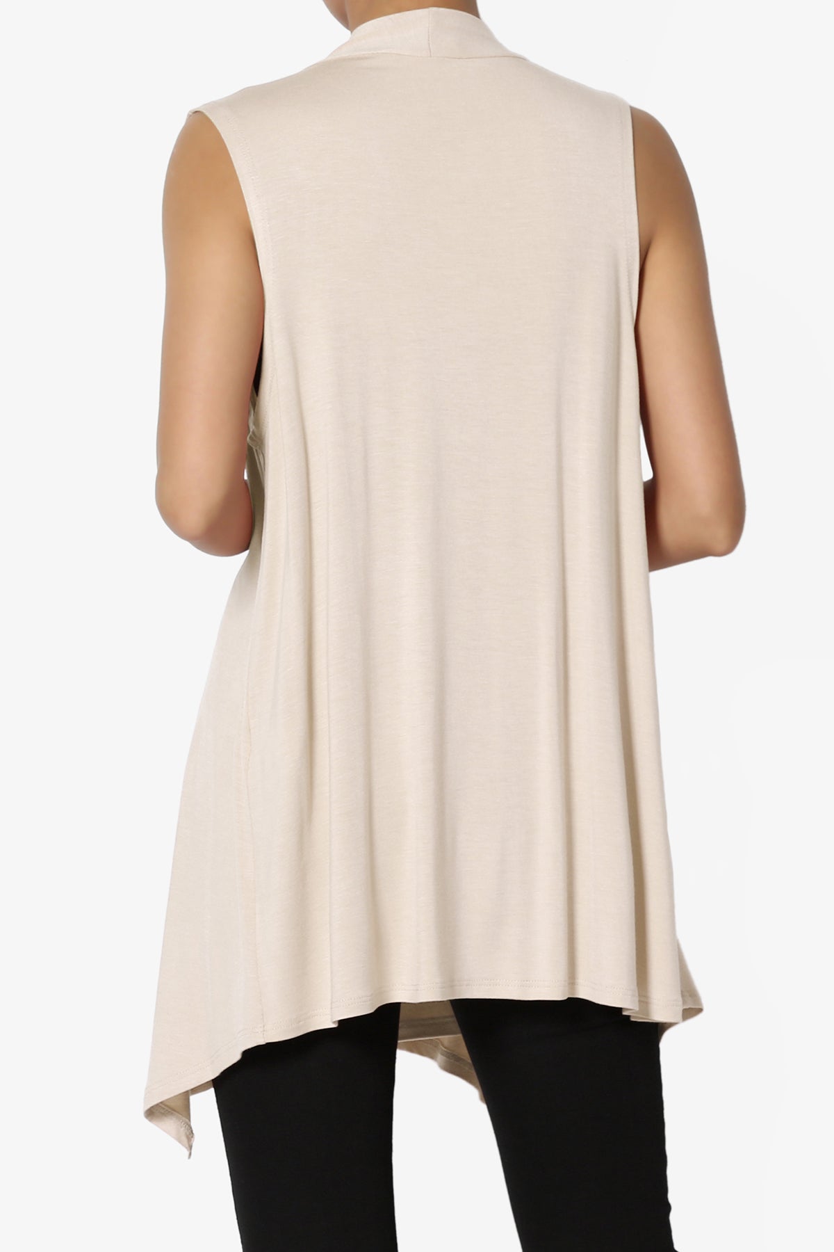 Danna Draped Jersey Vest TAUPE_2