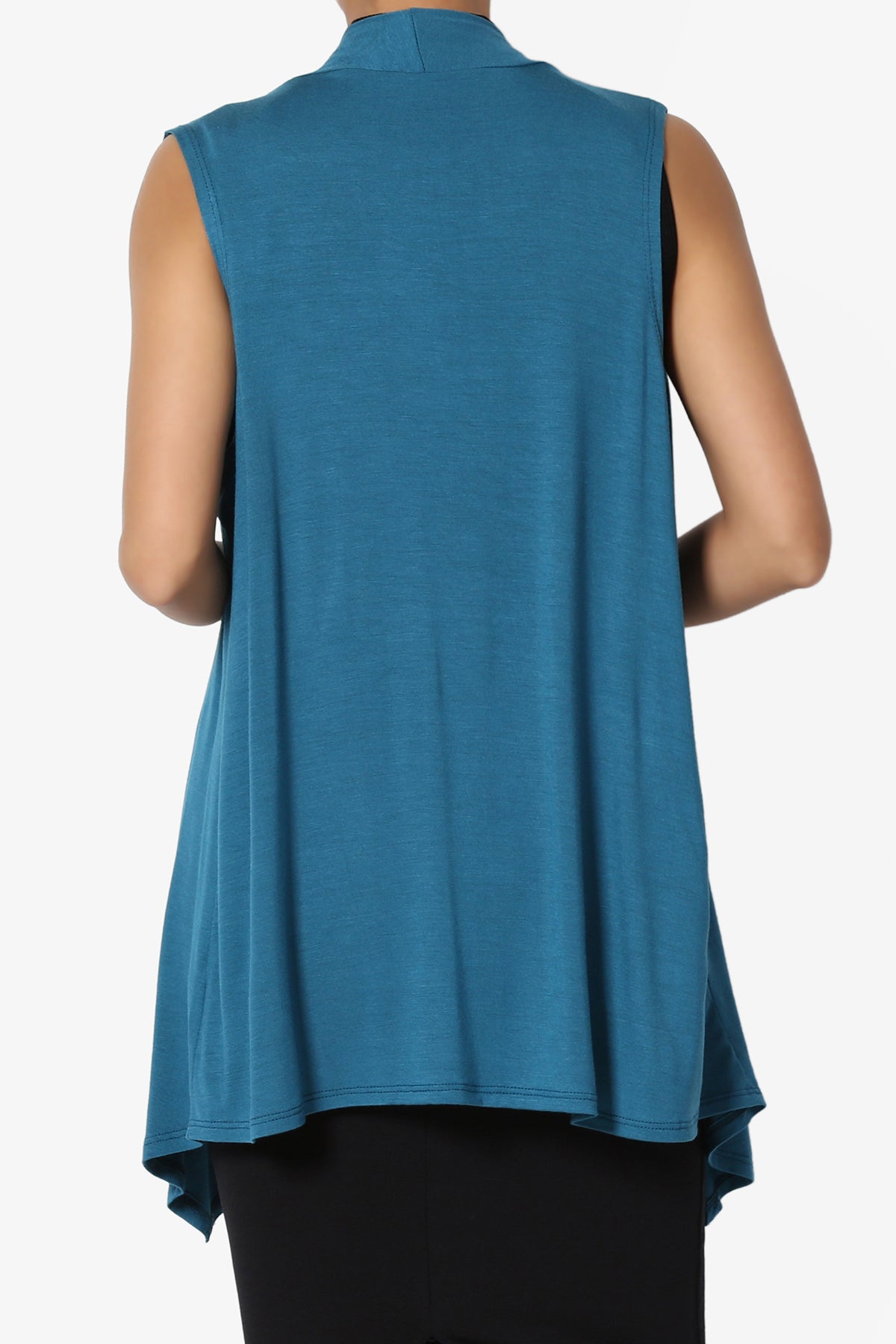 Danna Draped Jersey Vest TEAL_2
