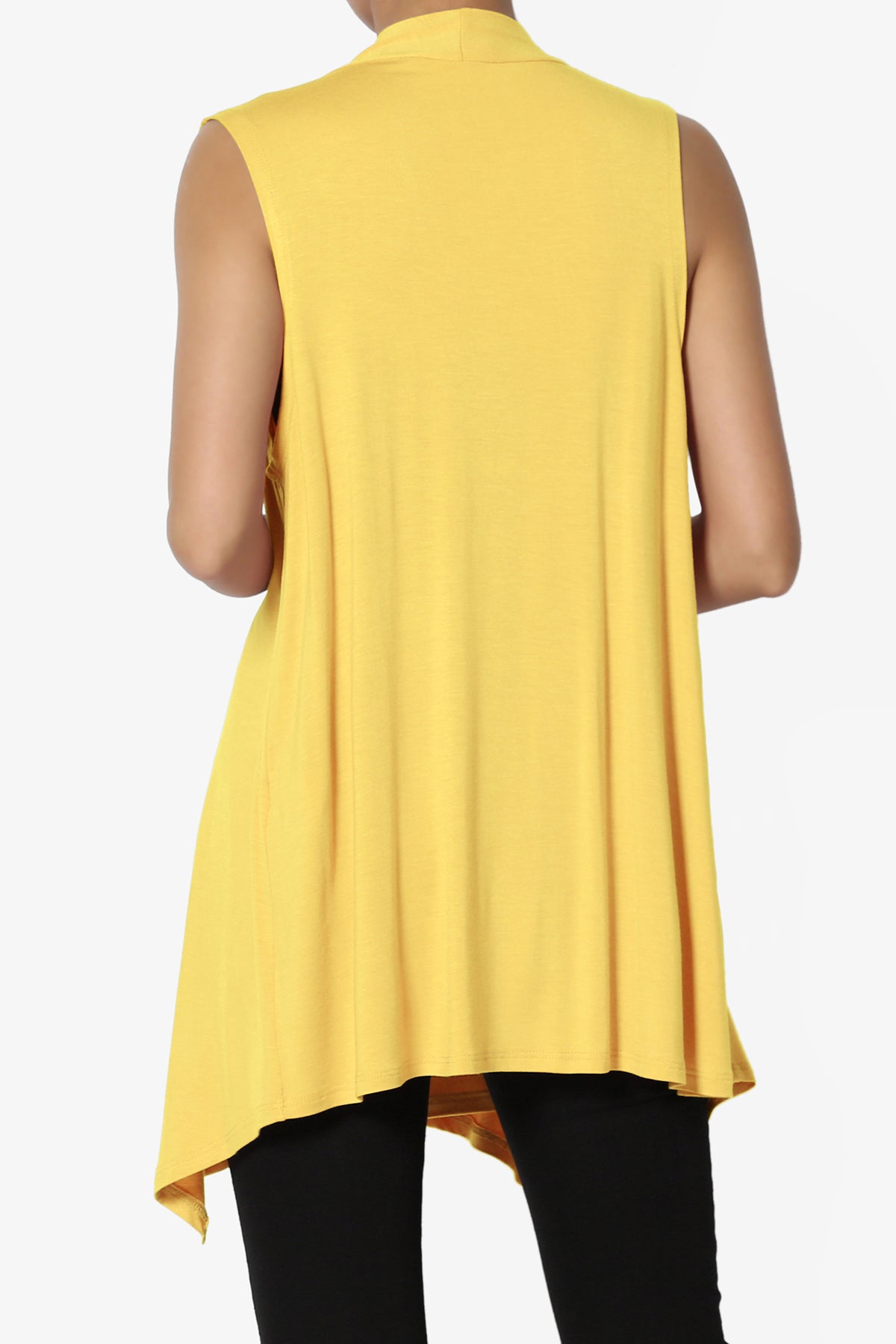 Danna Draped Jersey Vest YELLOW_2
