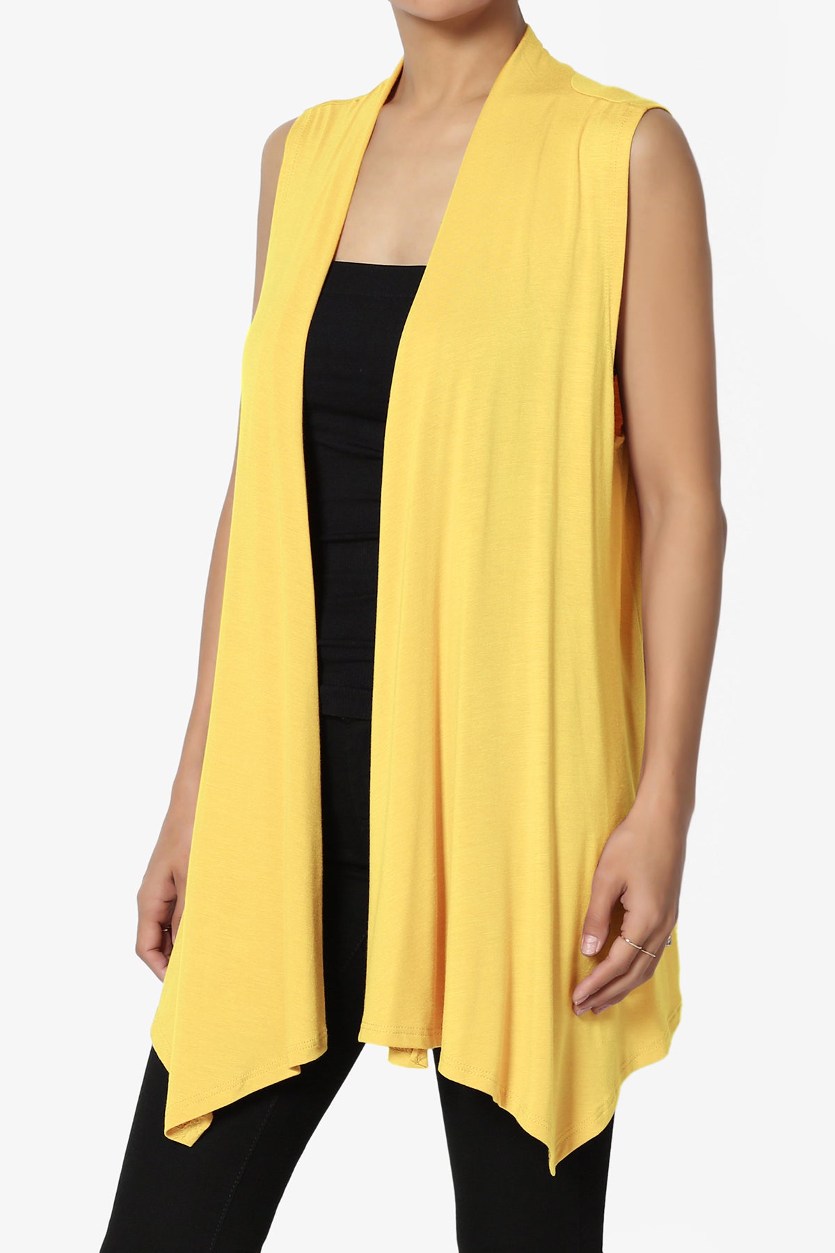 Danna Draped Jersey Vest YELLOW_3