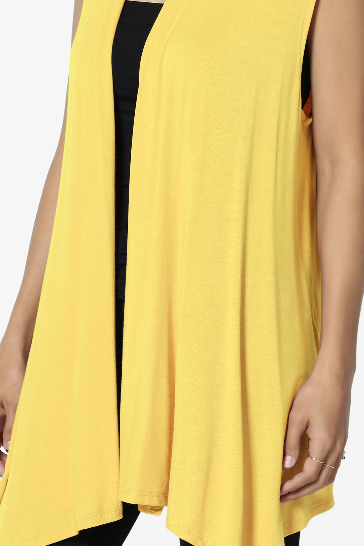 Danna Draped Jersey Vest YELLOW_5