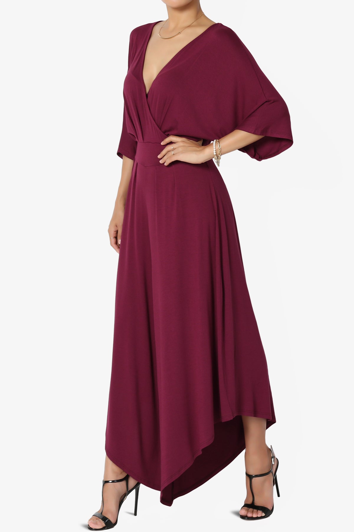 Genie Surplice Wrap Asymmertic Wide Leg Jumpsuit