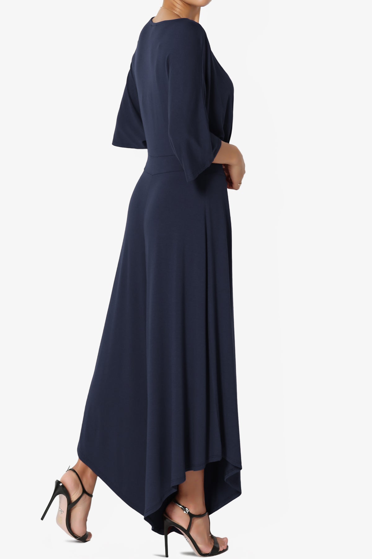 Genie Surplice Wrap Asymmertic Wide Leg Jumpsuit