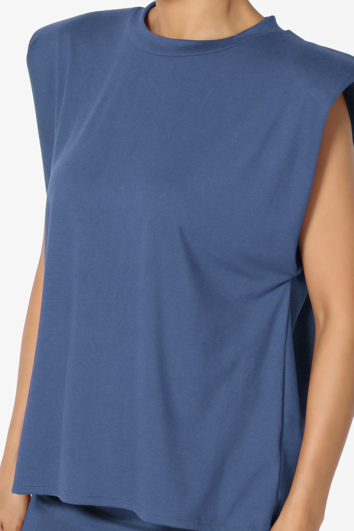 Joey Padded Shoulder Tank Top & Midi Pencil Skirt SET