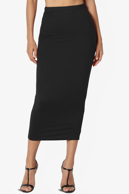 Joey Buttery Soft Knit Midi Pencil Skirt