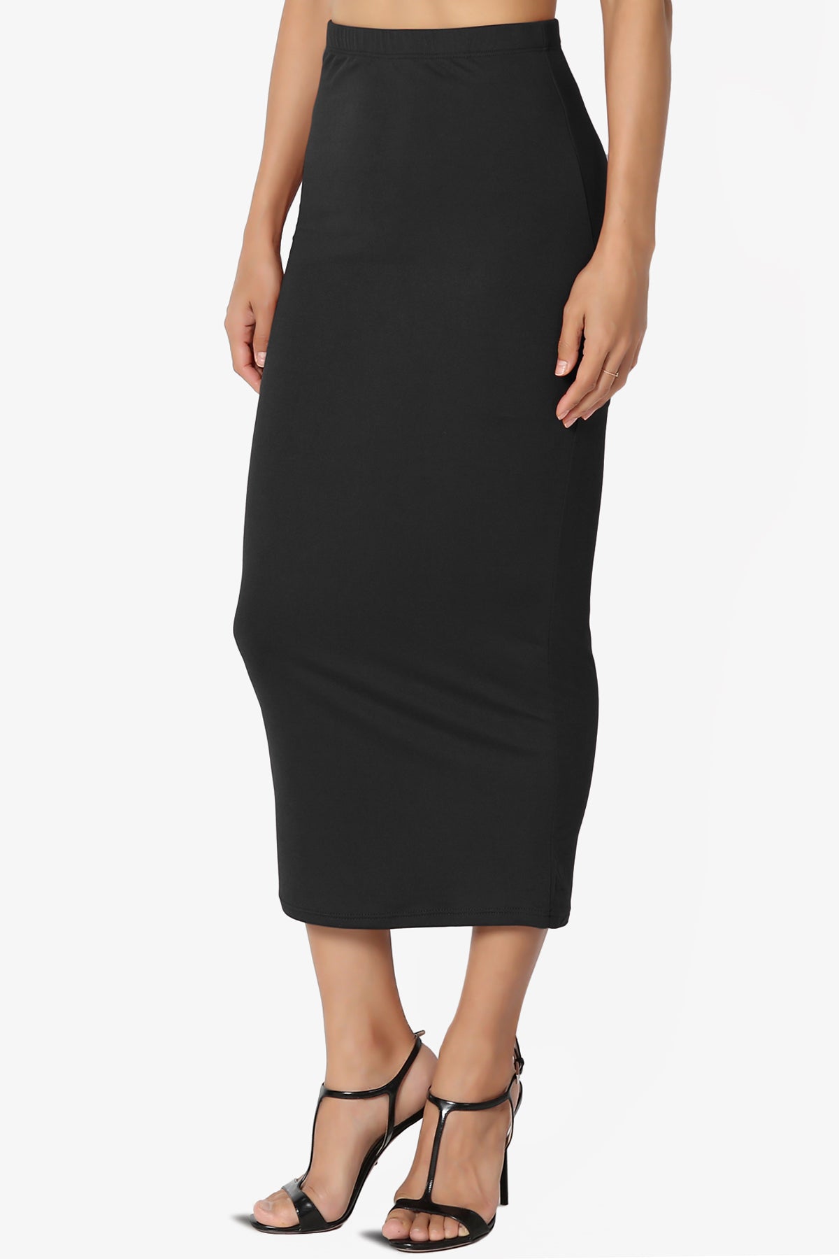 Joey Buttery Soft Knit Midi Pencil Skirt