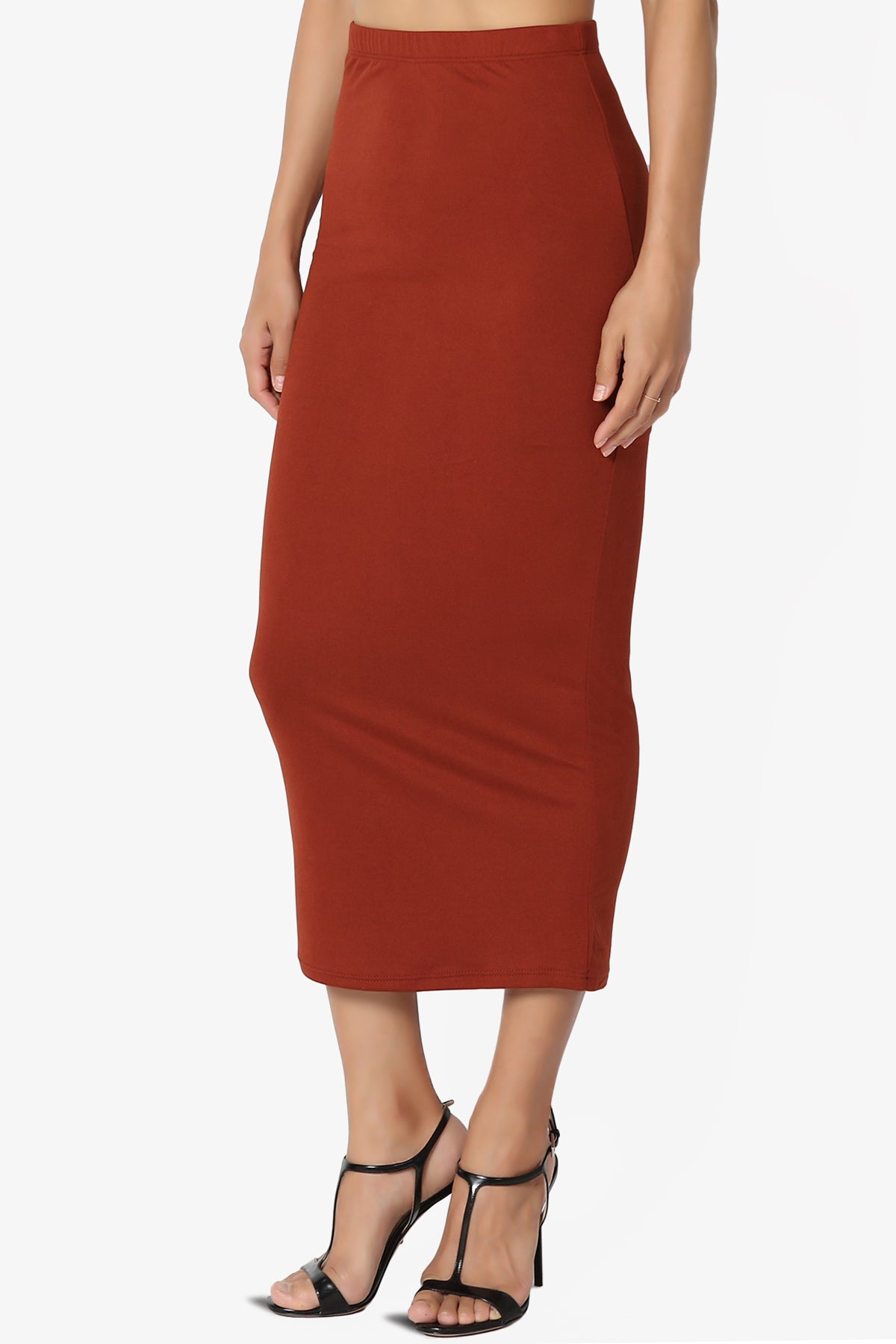 Joey Buttery Soft Knit Midi Pencil Skirt
