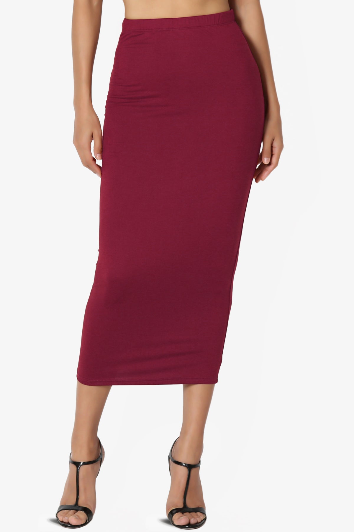 Joey Buttery Soft Knit Midi Pencil Skirt