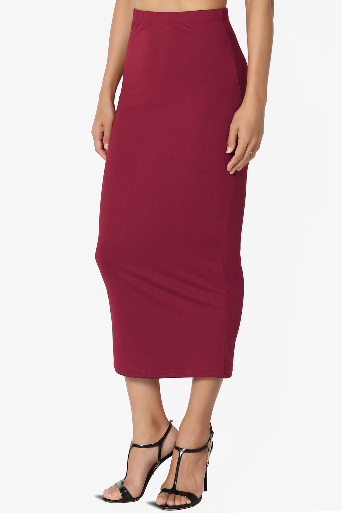 Joey Buttery Soft Knit Midi Pencil Skirt