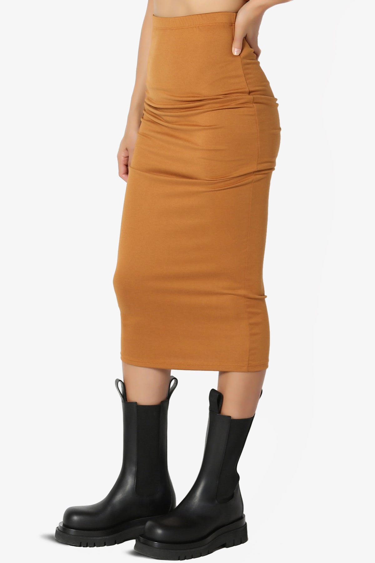 Joey Buttery Soft Knit Midi Pencil Skirt