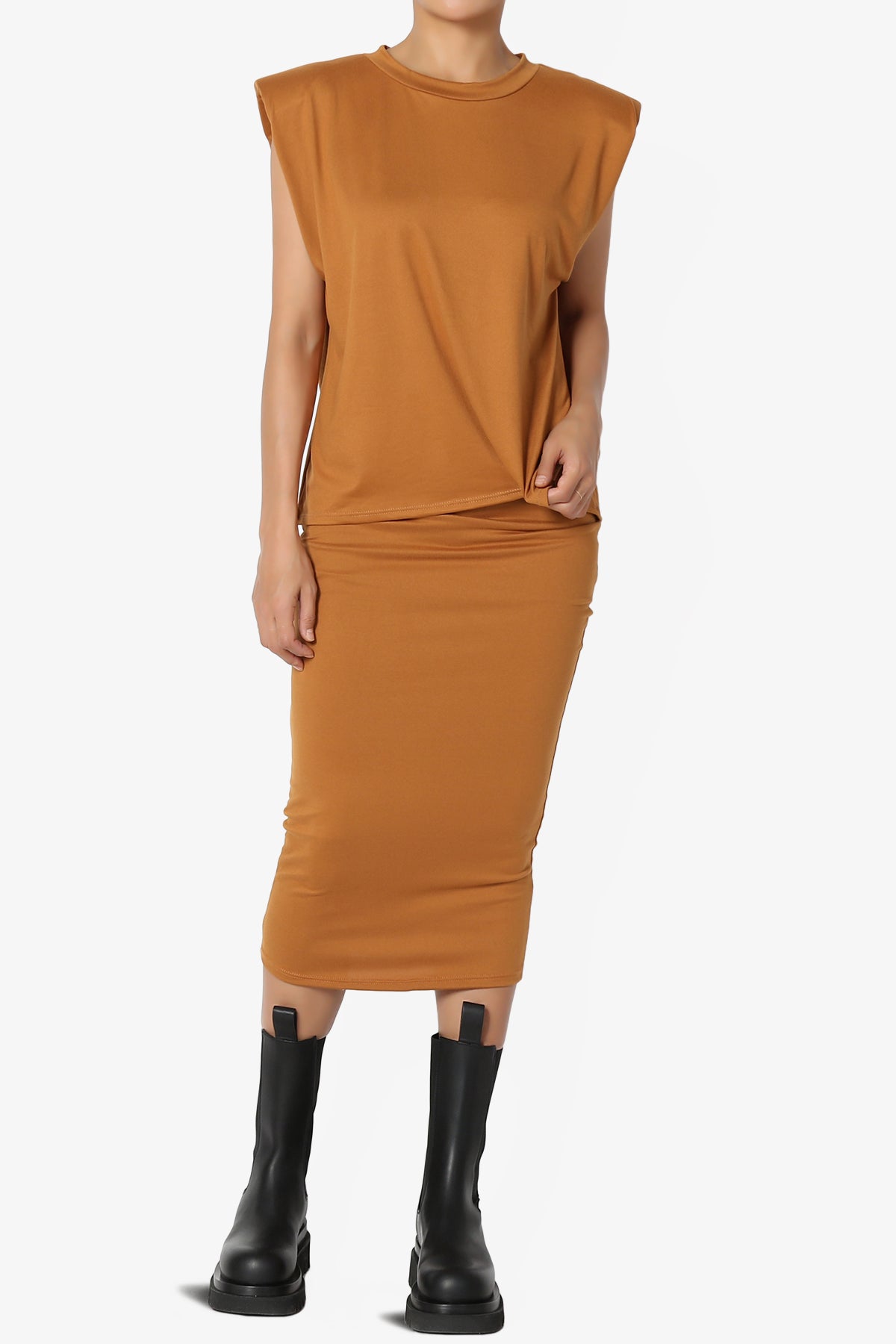 Joey Buttery Soft Knit Midi Pencil Skirt