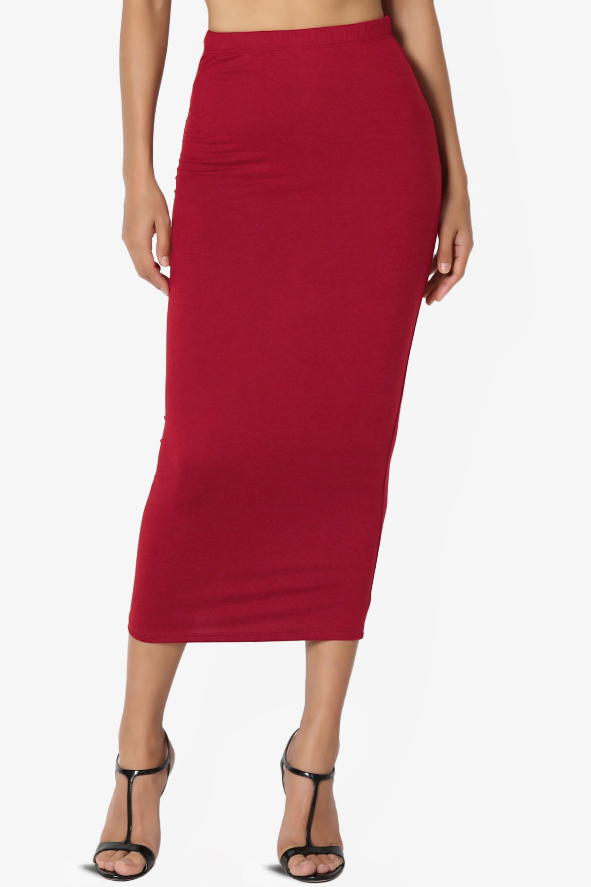 Joey Buttery Soft Knit Midi Pencil Skirt