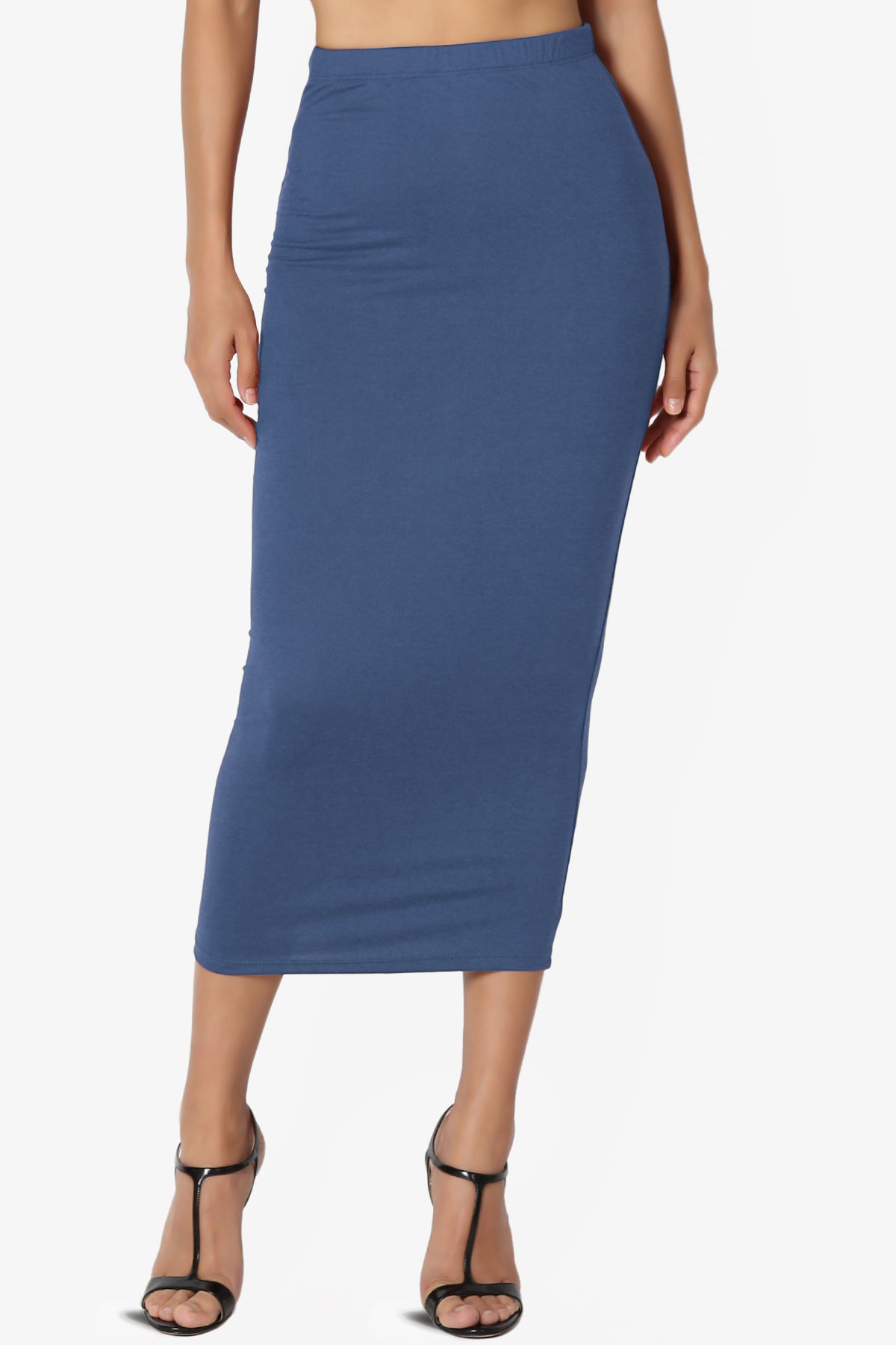 Joey Buttery Soft Knit Midi Pencil Skirt