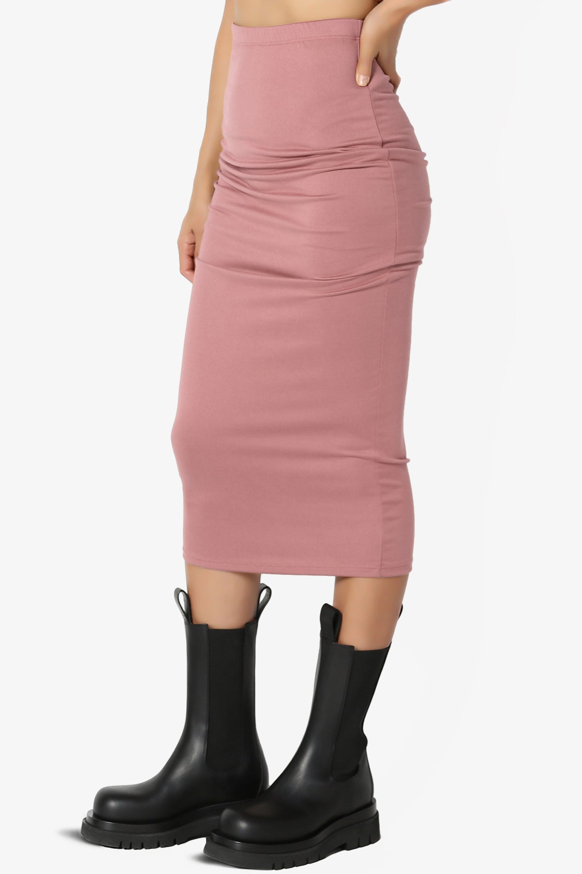 Joey Buttery Soft Knit Midi Pencil Skirt