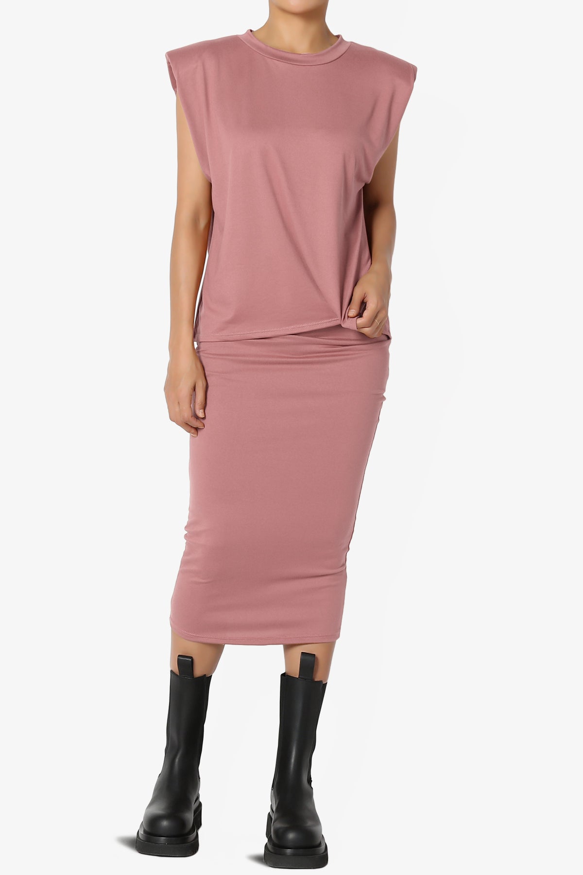 Joey Buttery Soft Knit Midi Pencil Skirt