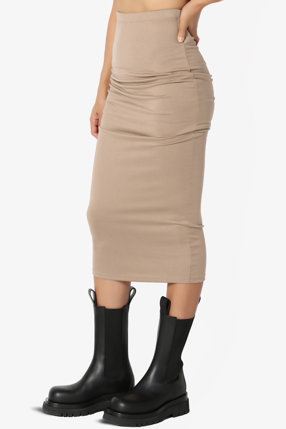 Joey Buttery Soft Knit Midi Pencil Skirt