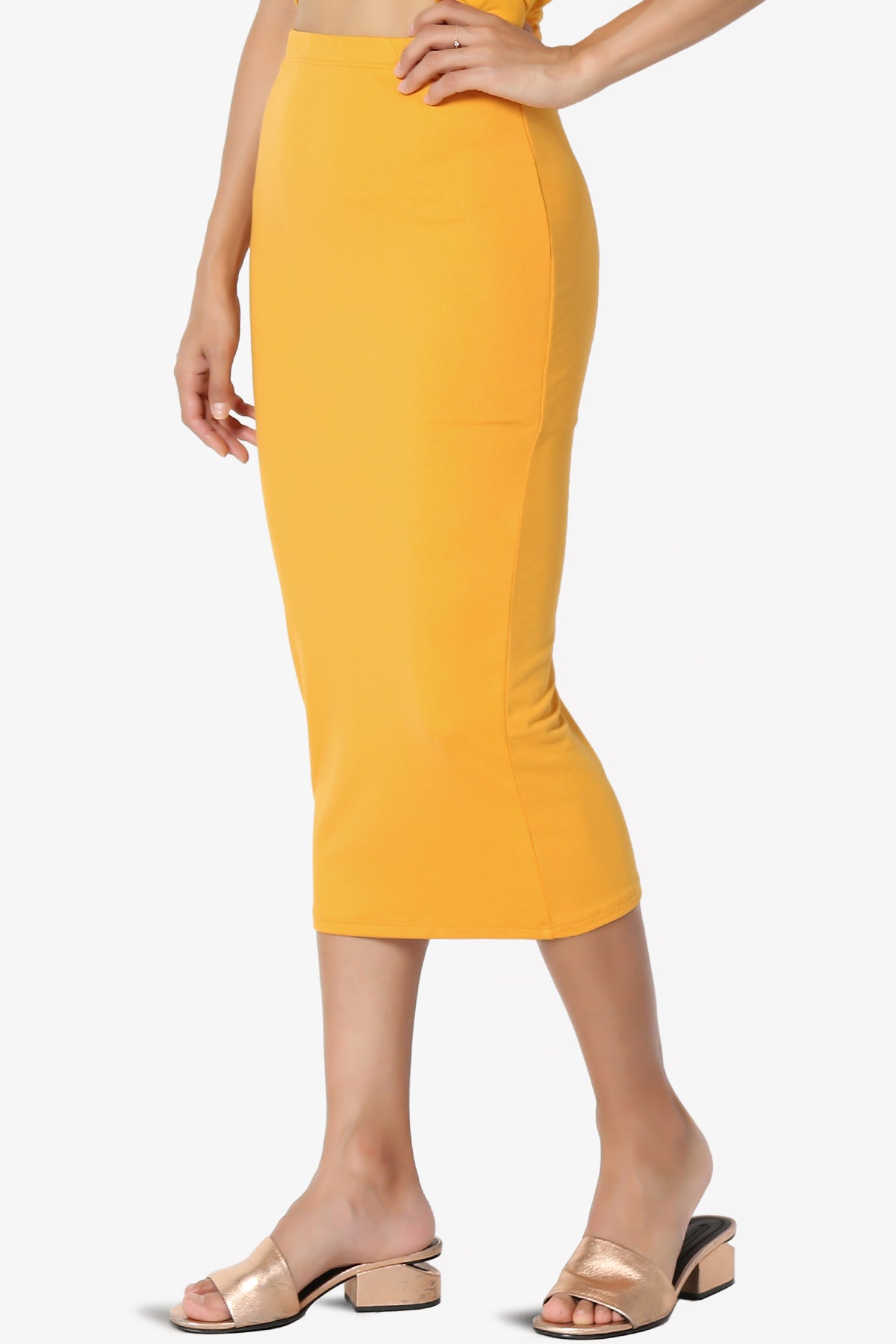 Joey Buttery Soft Knit Midi Pencil Skirt