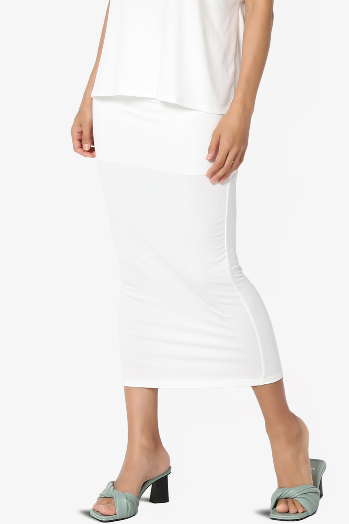 Joey Buttery Soft Knit Midi Pencil Skirt