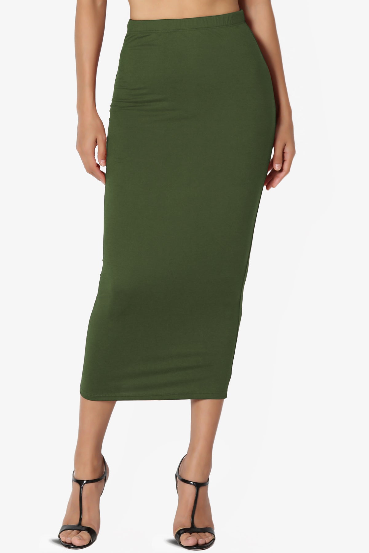 Joey Buttery Soft Knit Midi Pencil Skirt