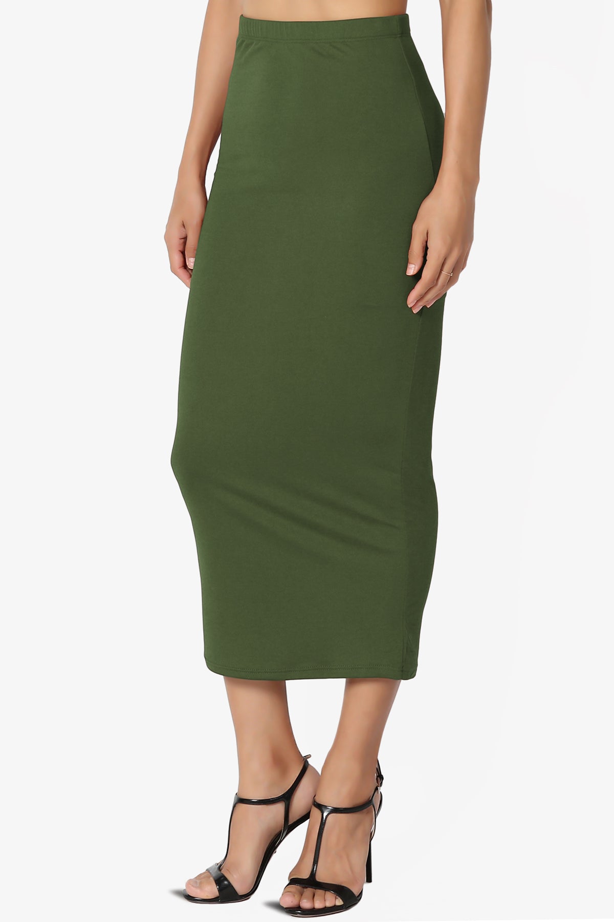 Joey Buttery Soft Knit Midi Pencil Skirt