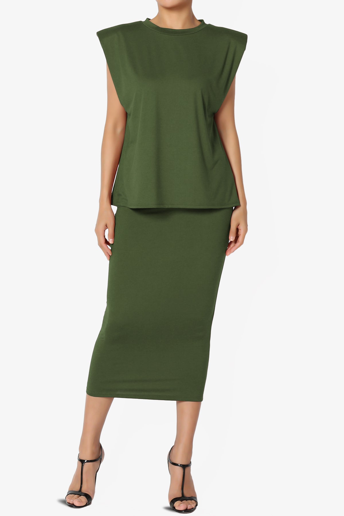 Joey Buttery Soft Knit Midi Pencil Skirt