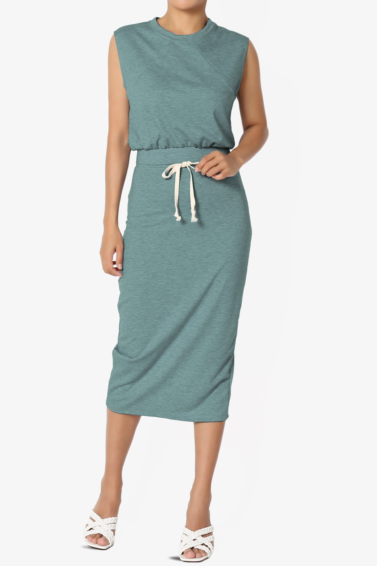 Discreet Crop Tank Top & Midi Skirt SET