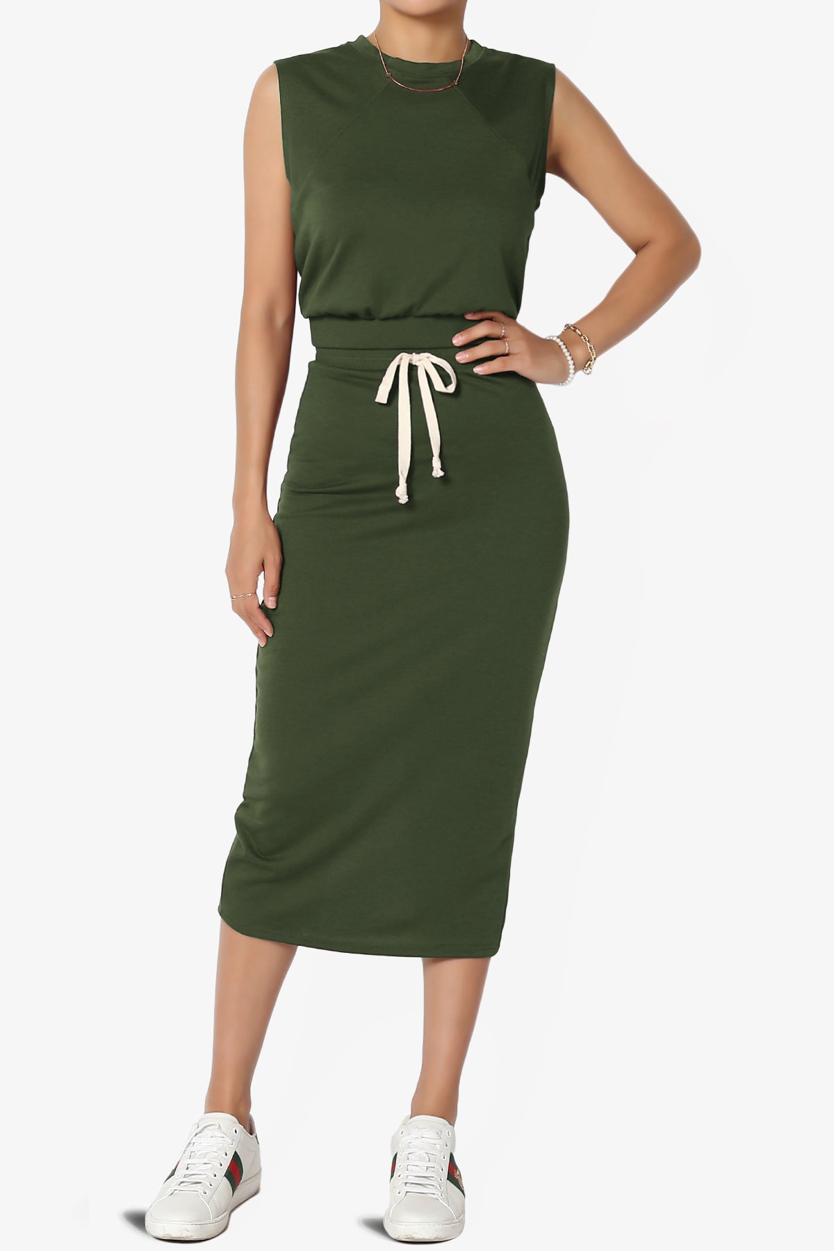 Discreet Crop Tank Top & Midi Skirt SET MORE COLORS
