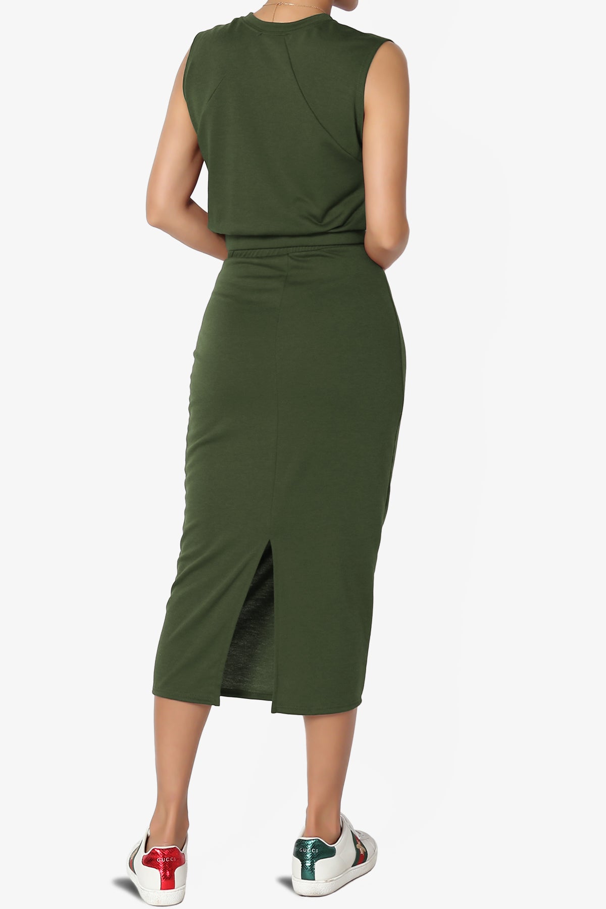 Discreet Crop Tank Top & Midi Skirt SET MORE COLORS