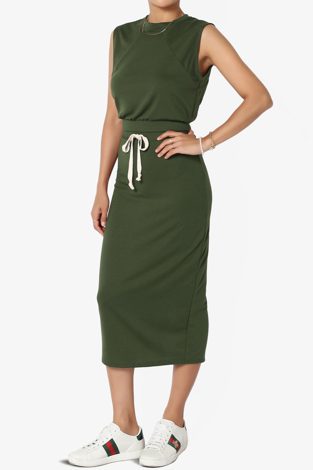 Discreet Crop Tank Top & Midi Skirt SET MORE COLORS