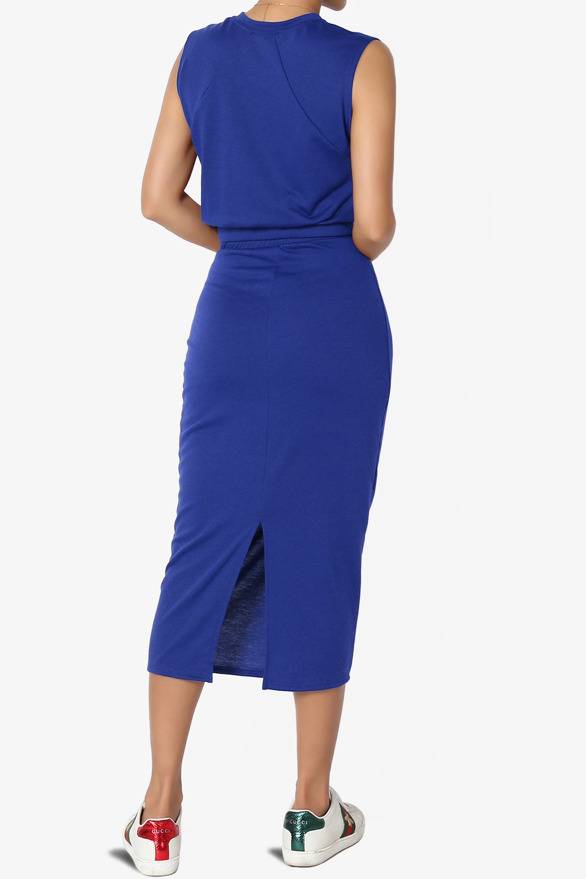 Discreet Crop Tank Top & Midi Skirt SET MORE COLORS