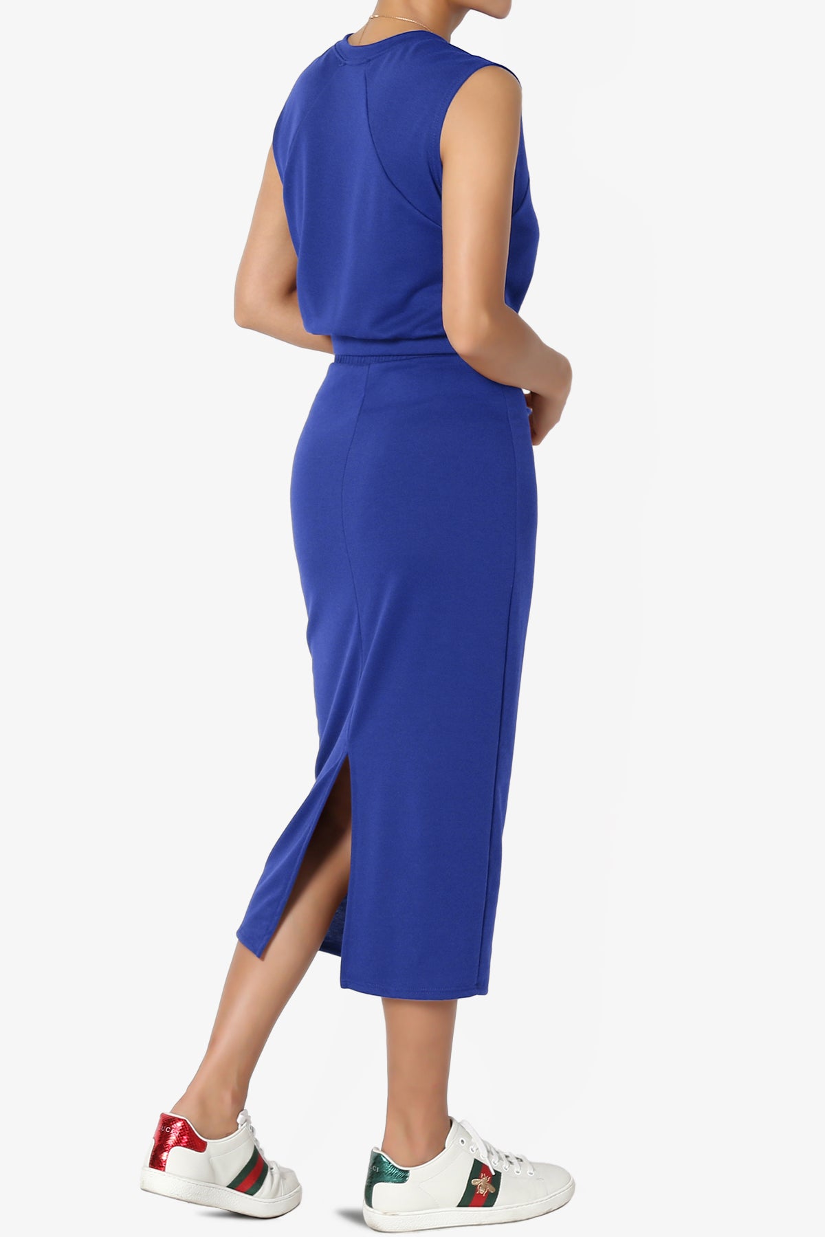 Discreet Crop Tank Top & Midi Skirt SET PLUS