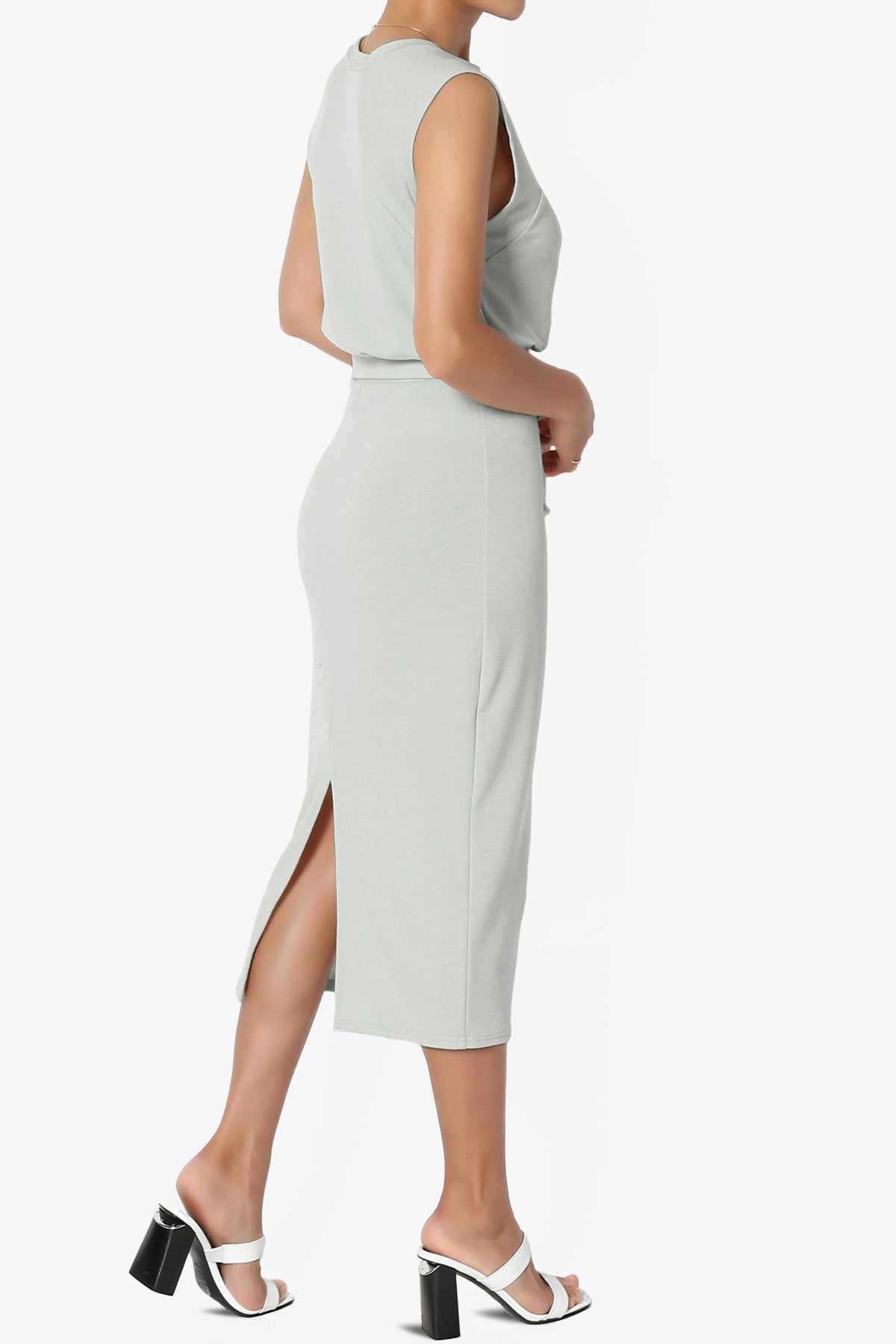 Discreet Crop Tank Top & Midi Skirt SET MORE COLORS