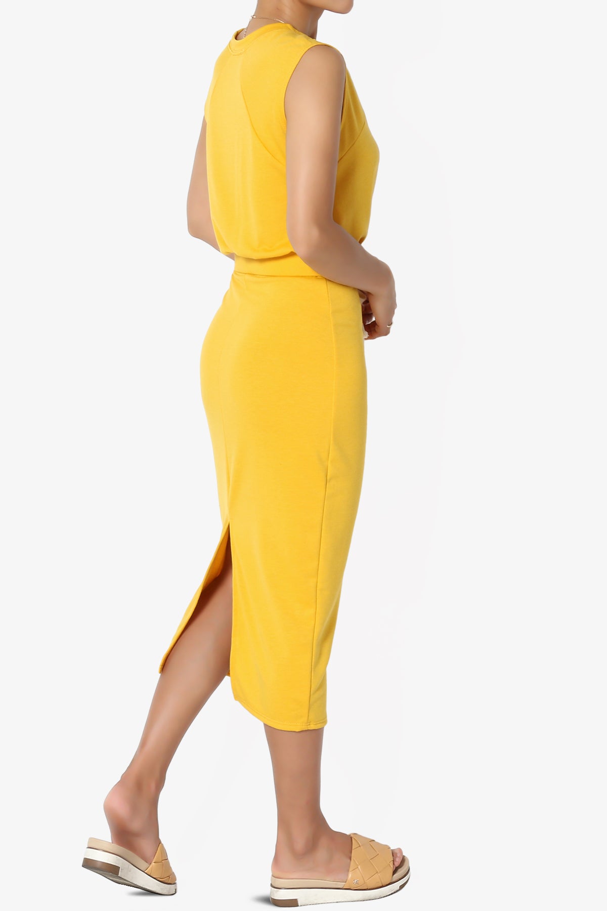 Discreet Crop Tank Top & Midi Skirt SET MORE COLORS