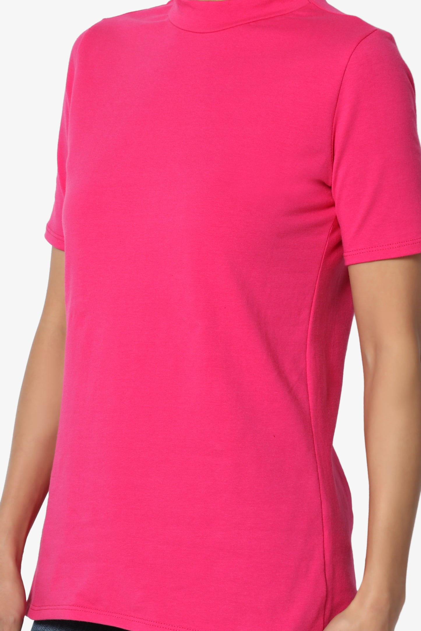 Kahiko Mock Neck Short Sleeve Tee PLUS - TheMogan