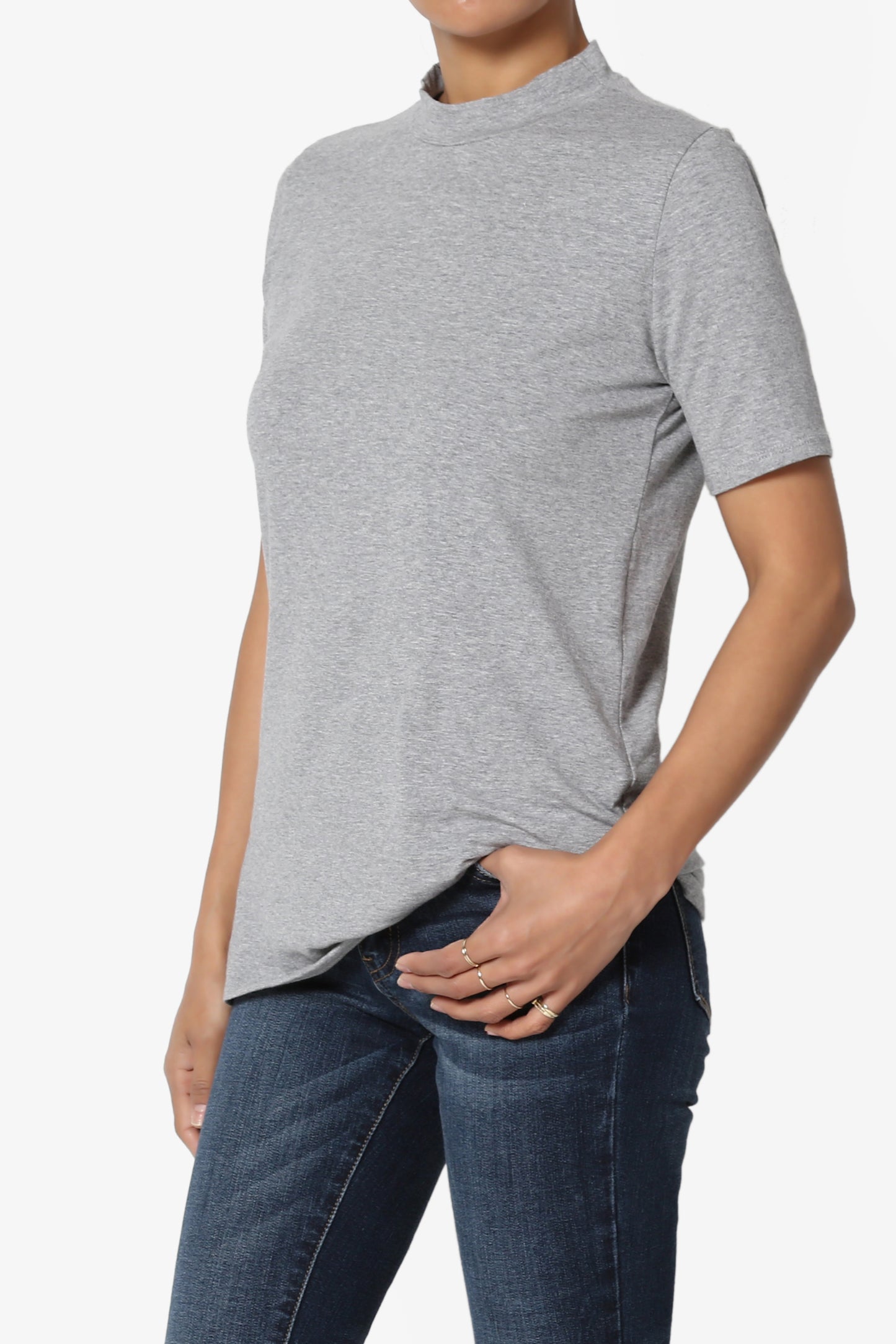 Kahiko Mock Neck Short Sleeve Tee - TheMogan