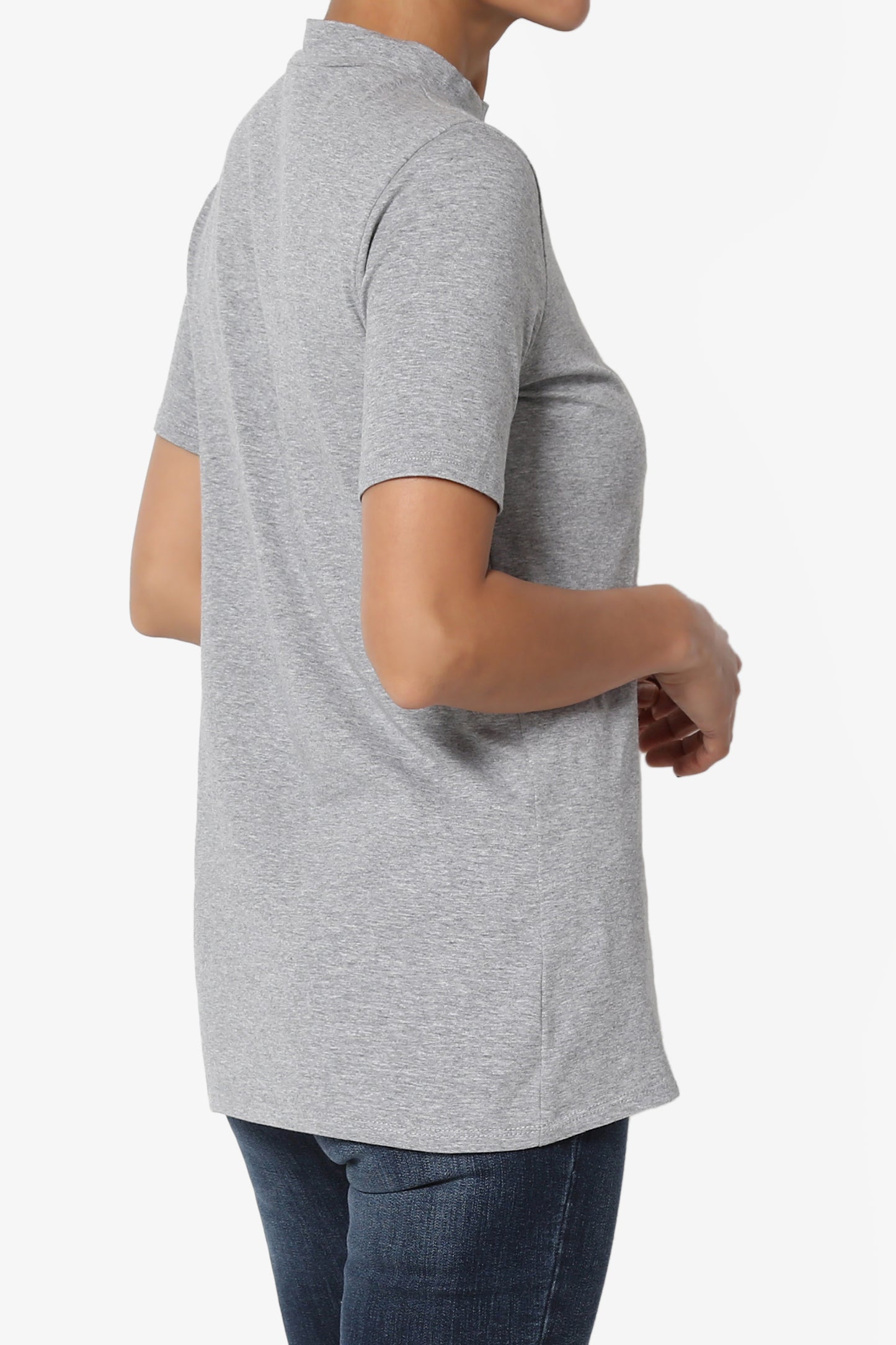 Kahiko Mock Neck Short Sleeve Tee - TheMogan