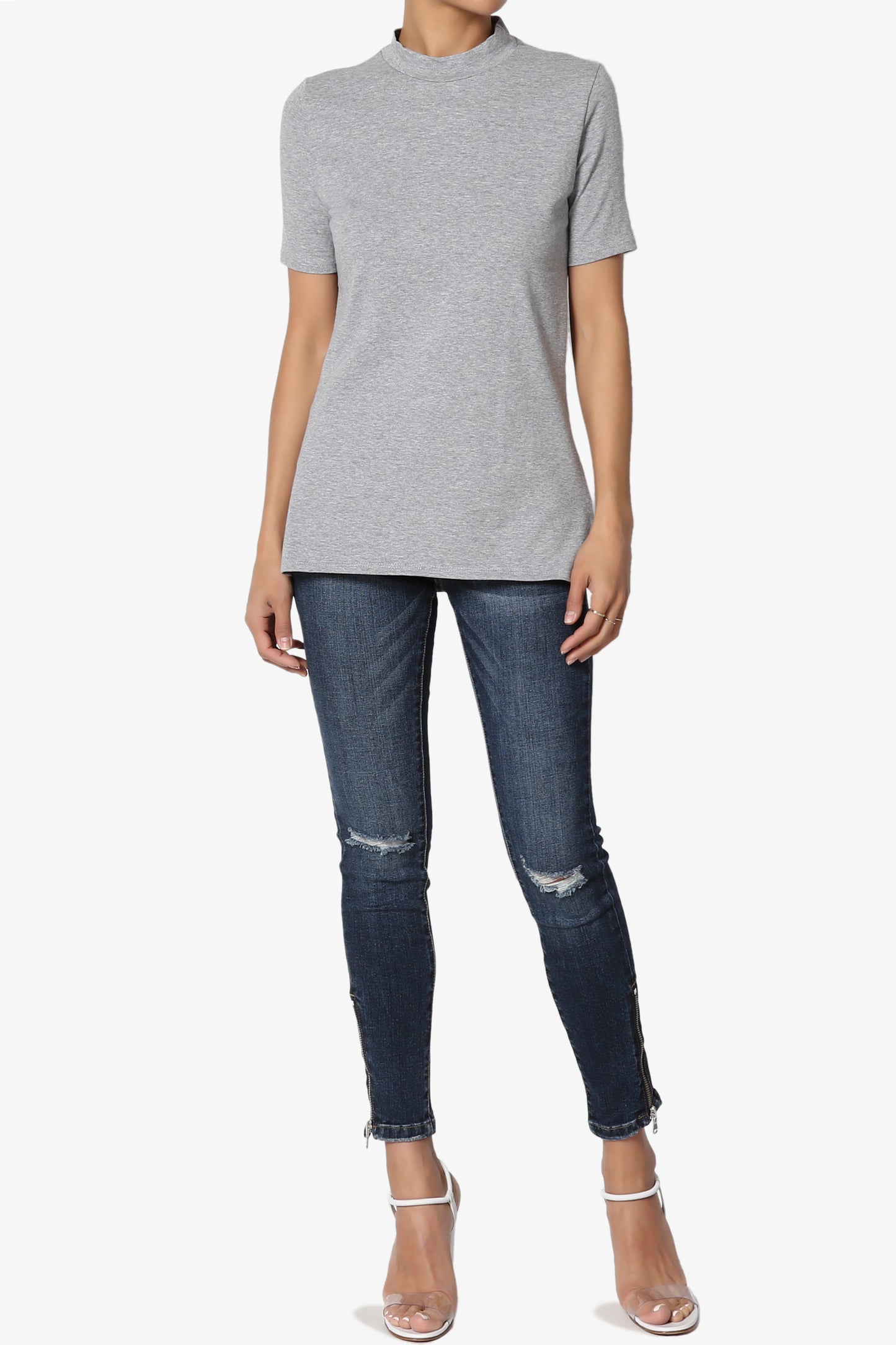 Kahiko Mock Neck Short Sleeve Tee - TheMogan