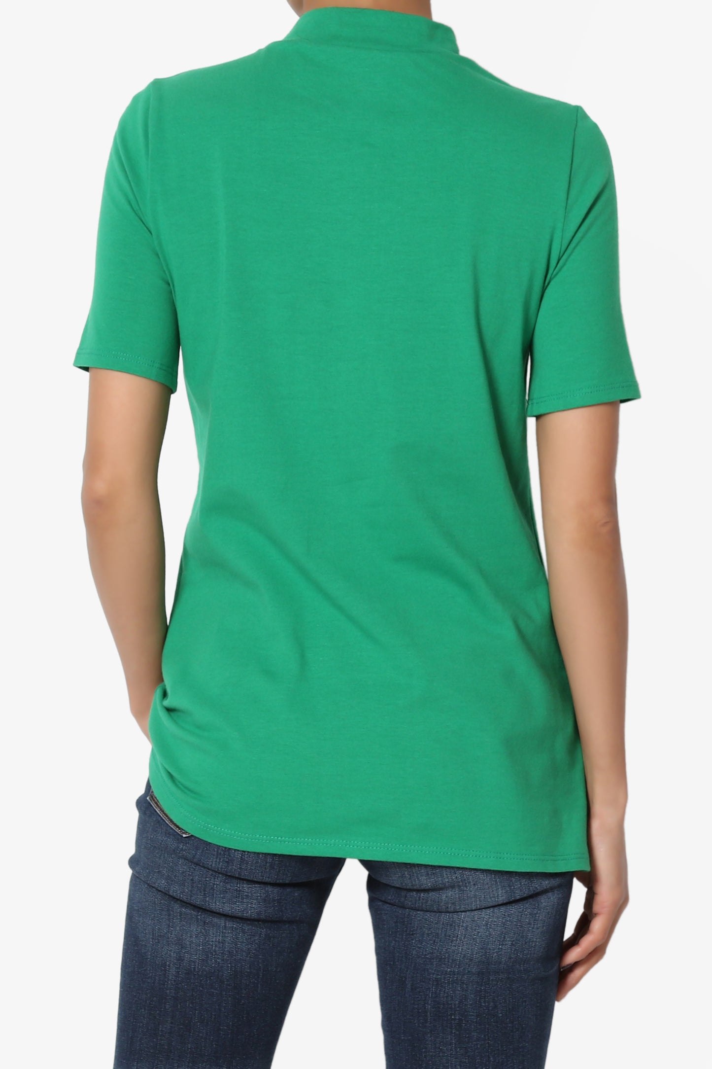 Kahiko Mock Neck Short Sleeve Tee PLUS - TheMogan