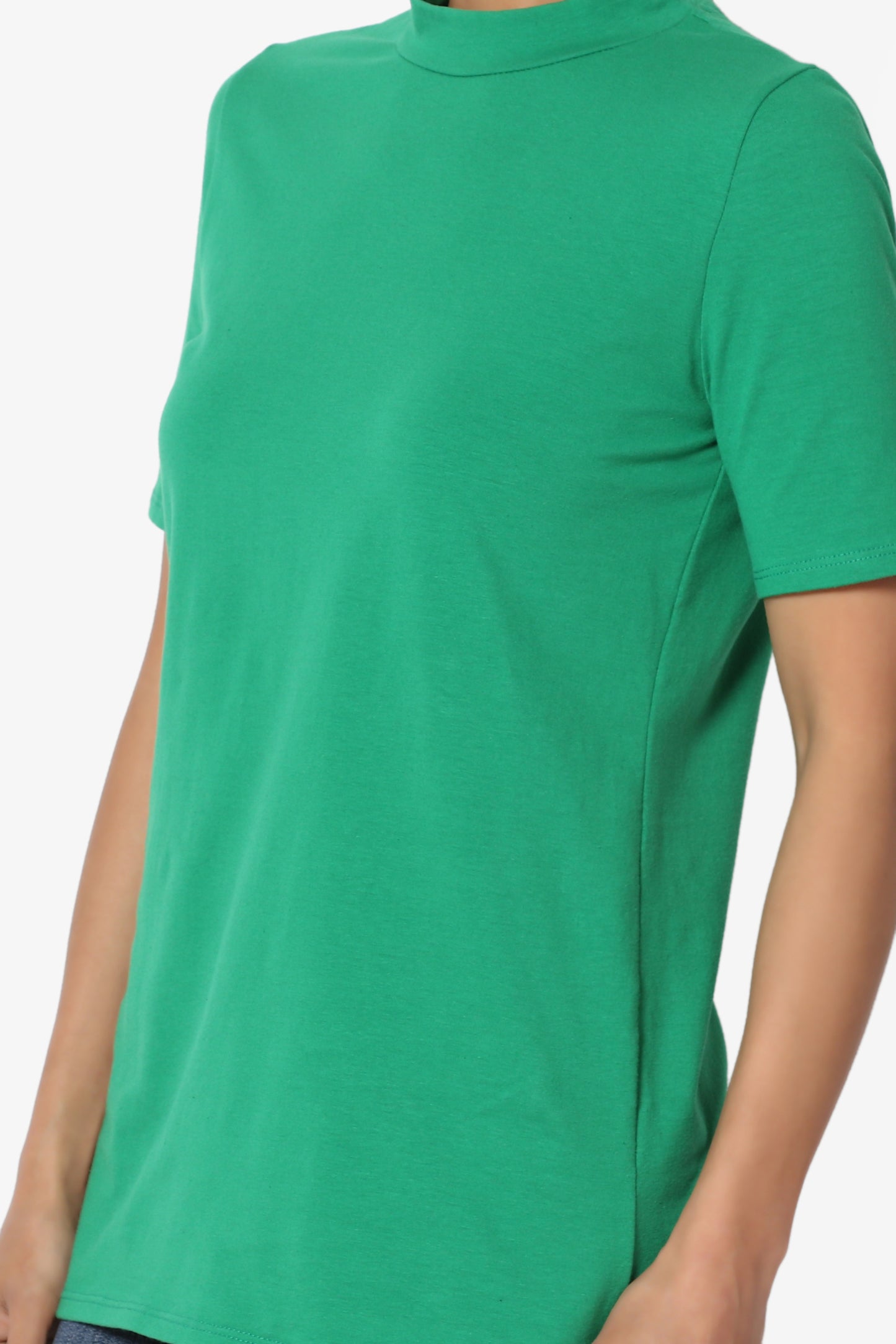 Kahiko Mock Neck Short Sleeve Tee PLUS - TheMogan