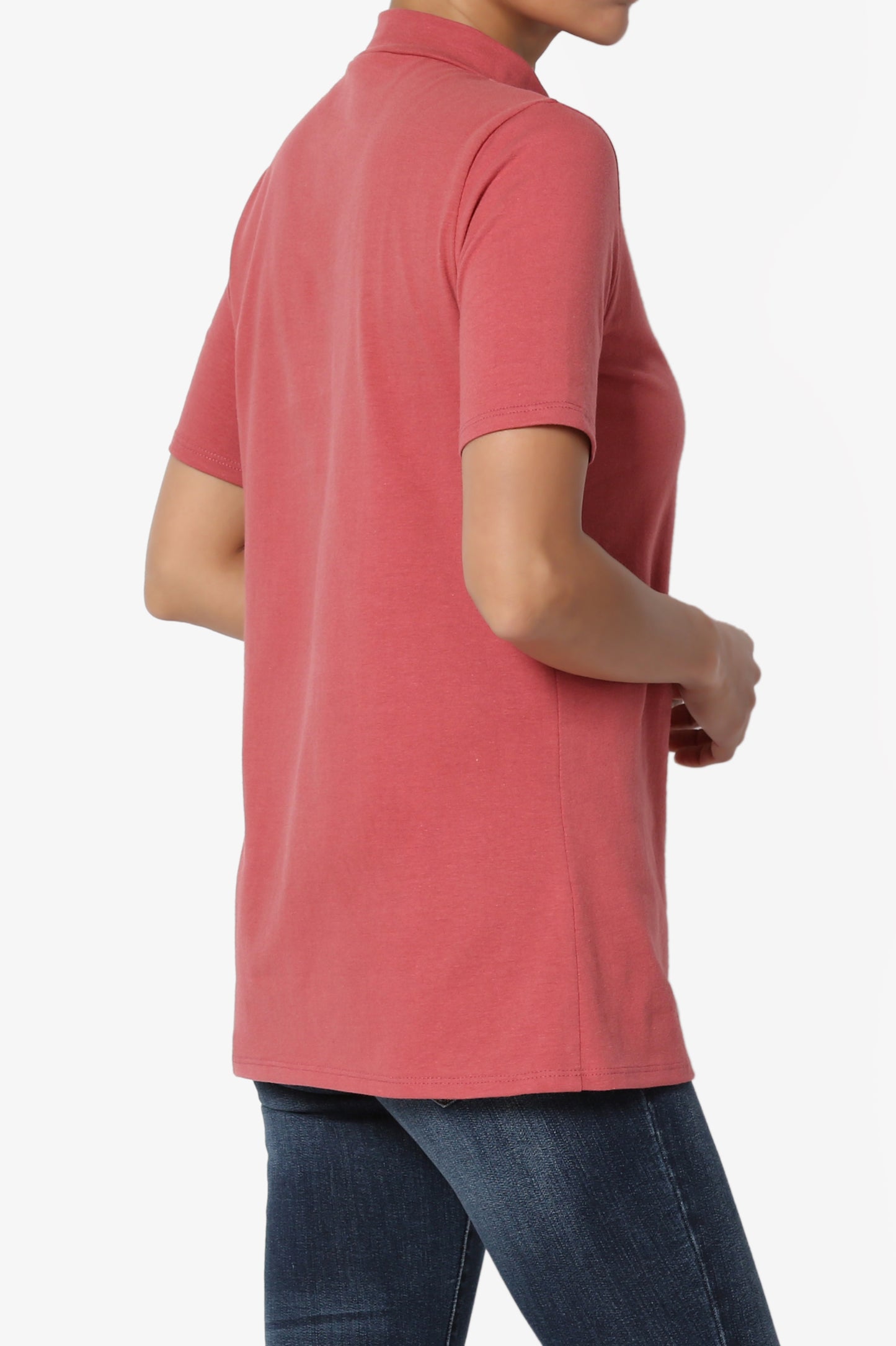 Kahiko Mock Neck Short Sleeve Tee PLUS - TheMogan