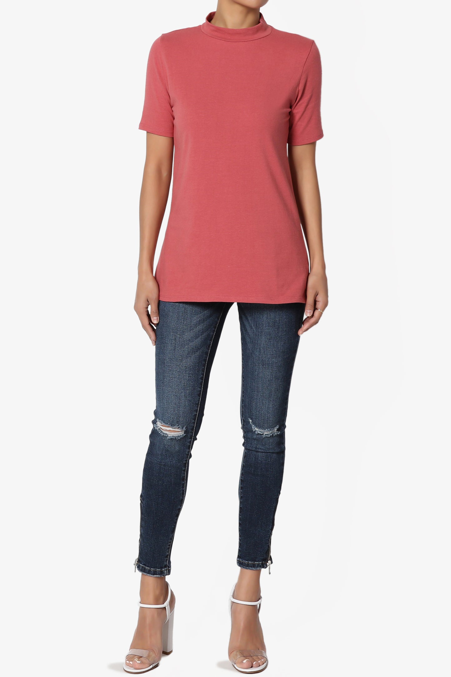 Kahiko Mock Neck Short Sleeve Tee - TheMogan