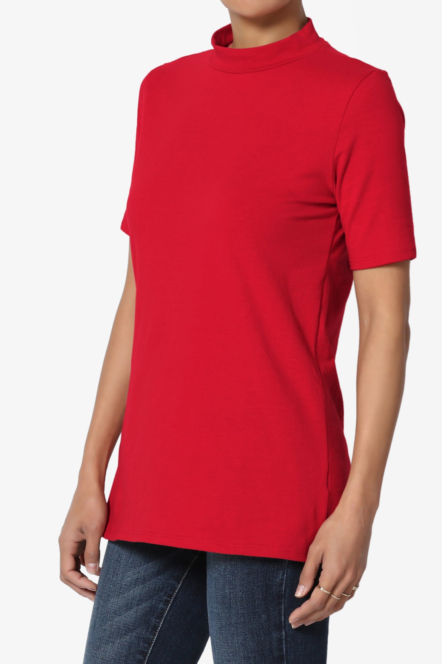 Kahiko Mock Neck Short Sleeve Tee PLUS - TheMogan