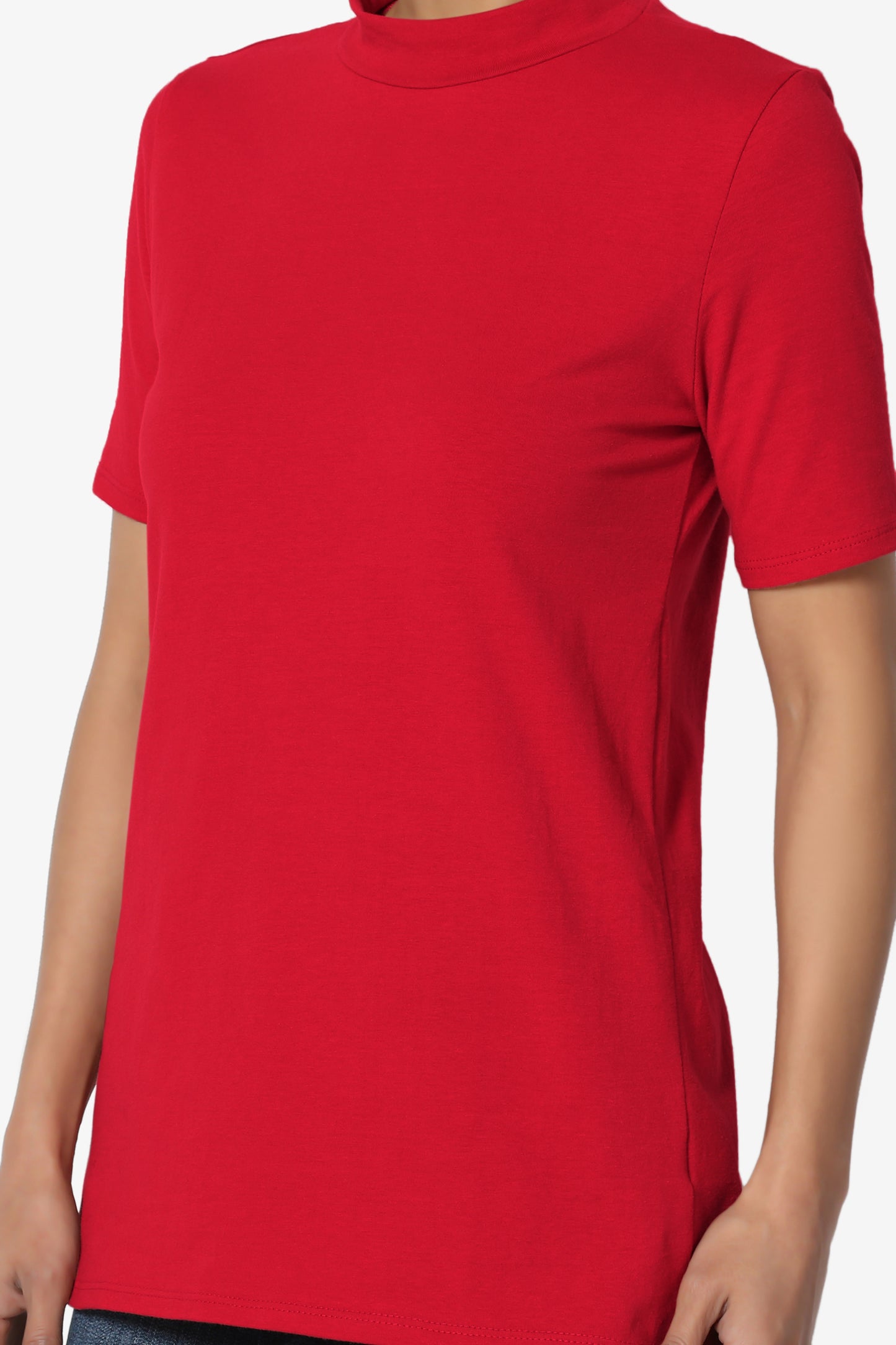 Kahiko Mock Neck Short Sleeve Tee PLUS - TheMogan