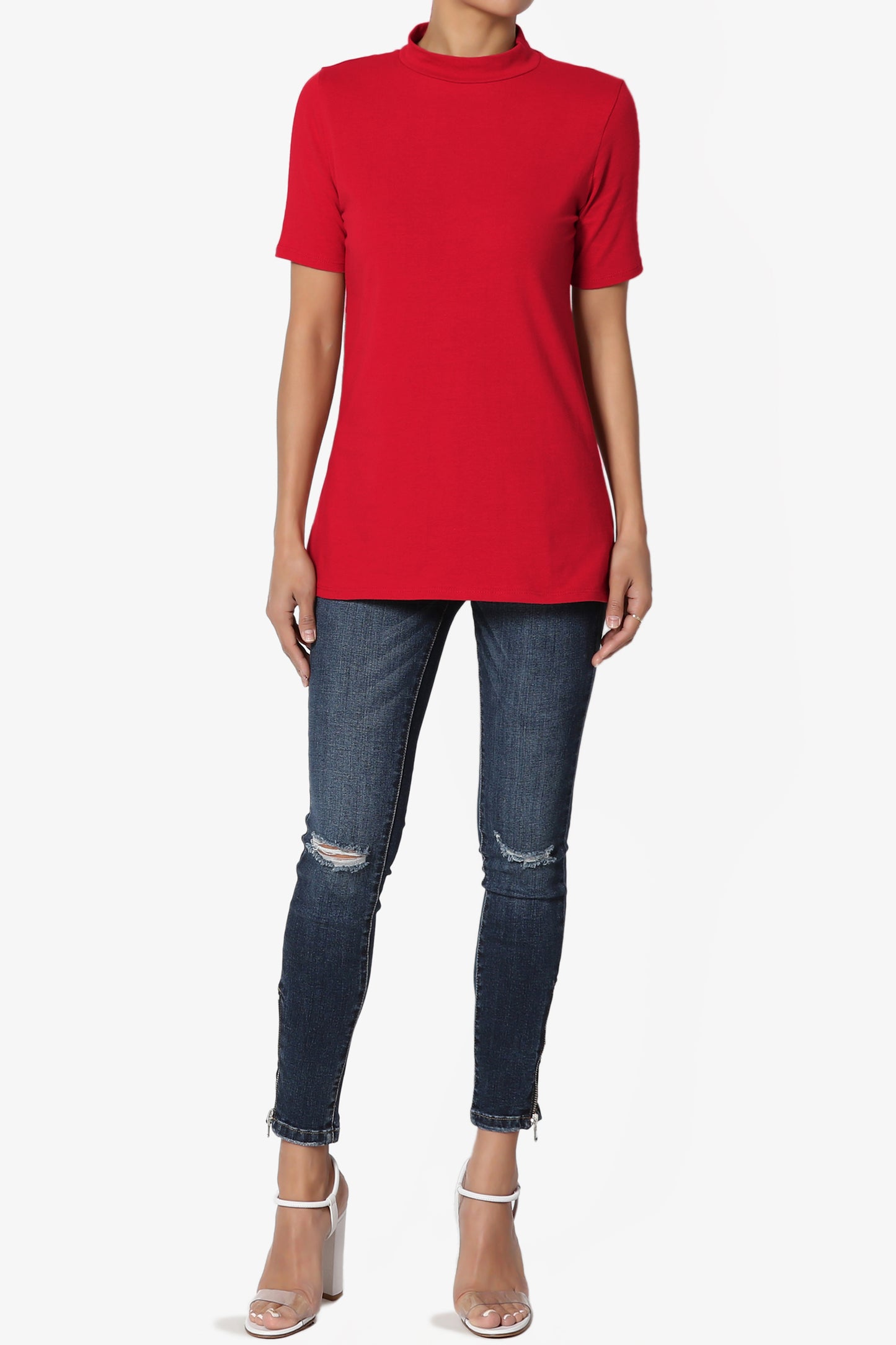 Kahiko Mock Neck Short Sleeve Tee - TheMogan