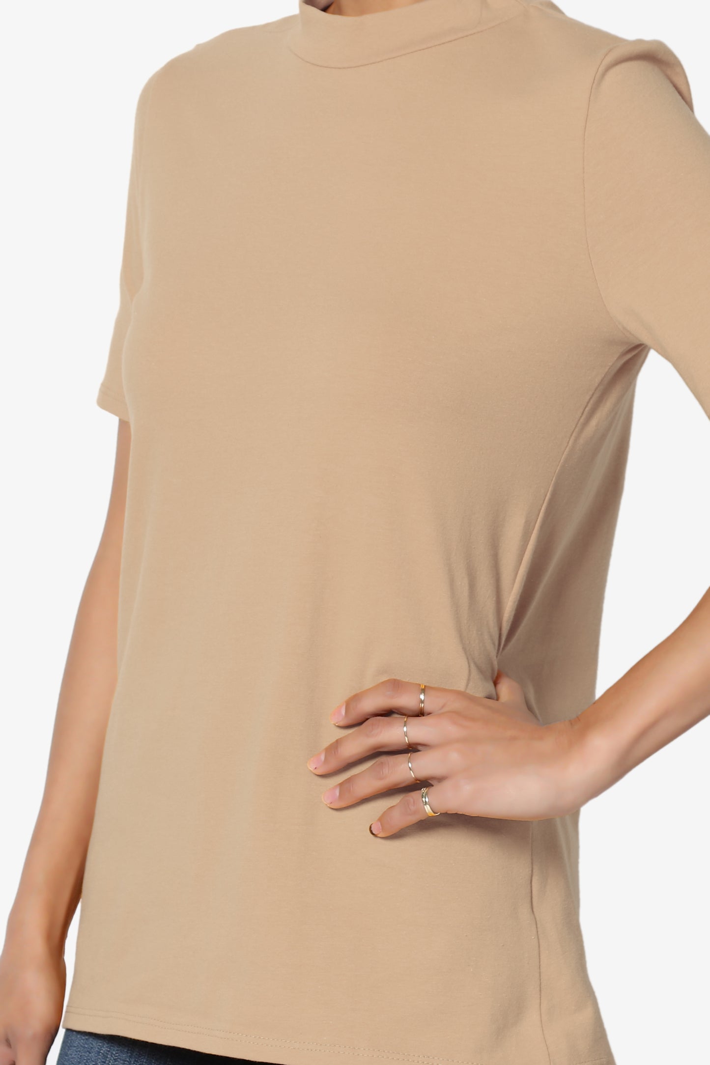 Kahiko Mock Neck Short Sleeve Tee - TheMogan