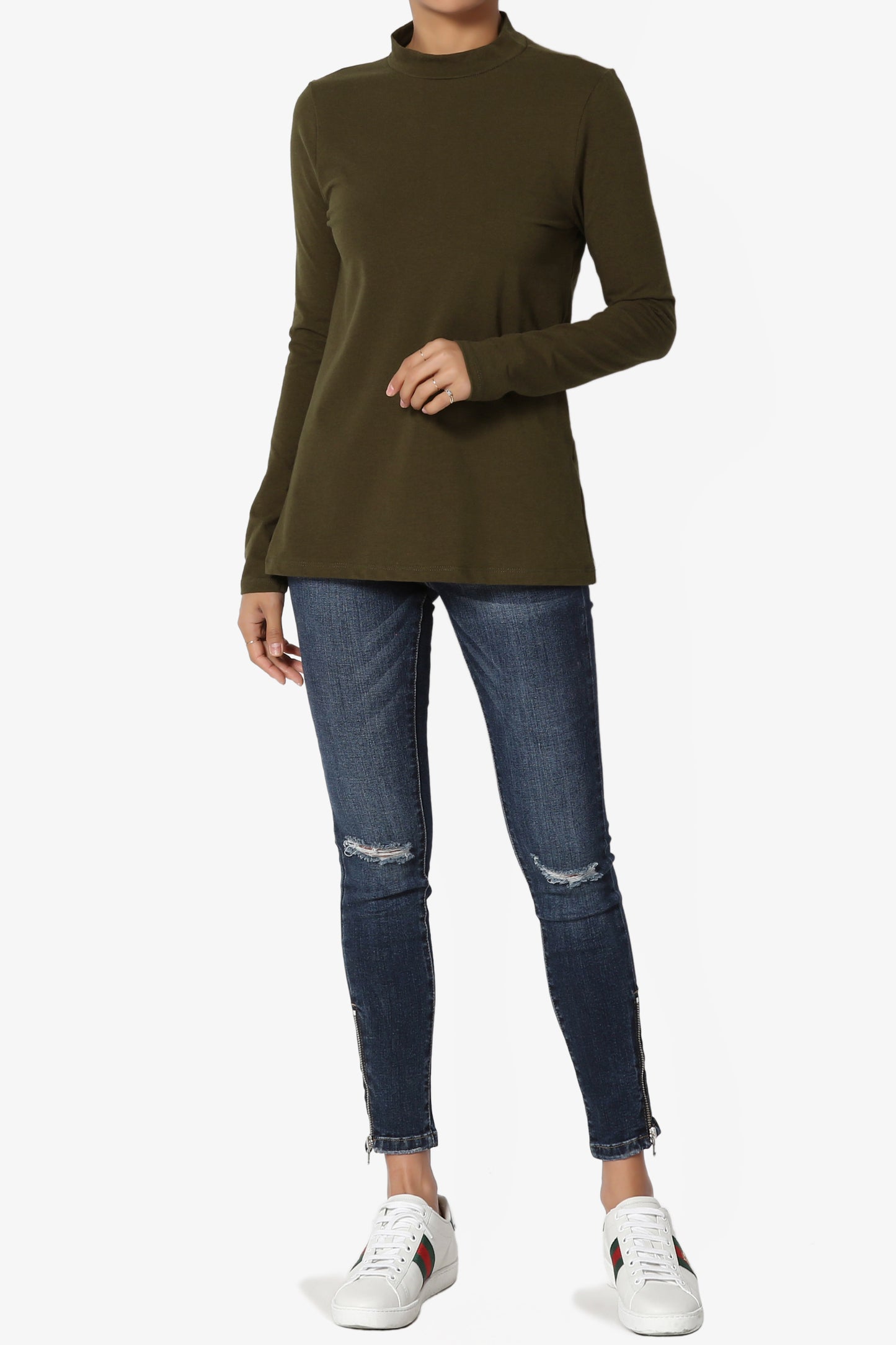 Kahiko Mock Neck Long Sleeve Tee