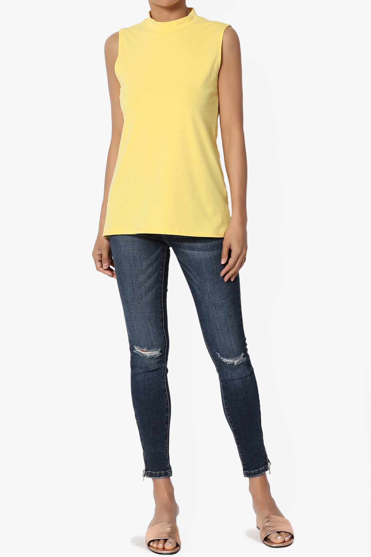 Kahiko Sleeveless Mock Neck Tee PLUS