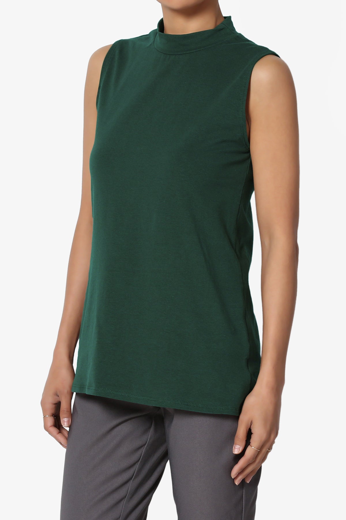 Kahiko Sleeveless Mock Neck Tee PLUS